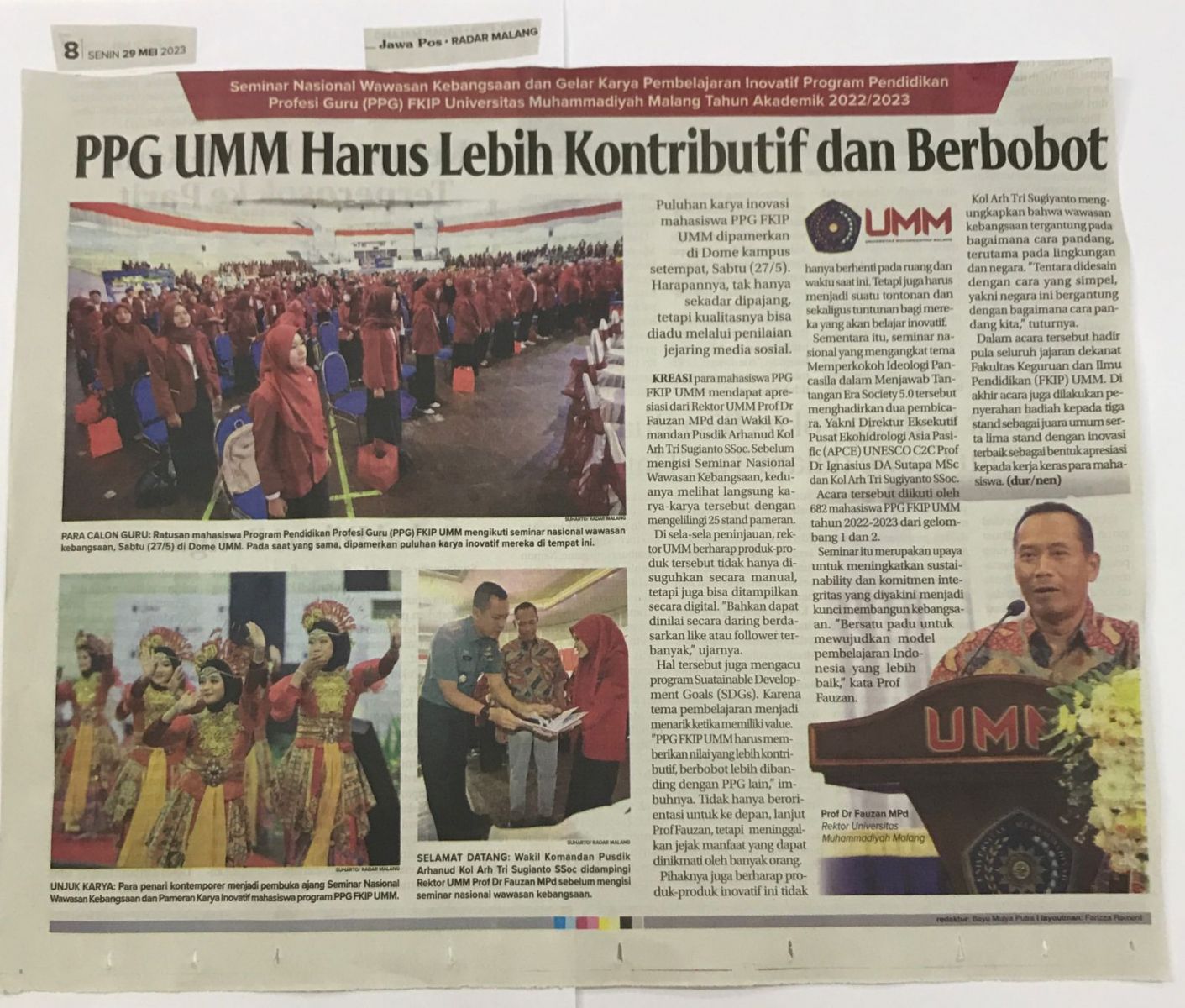 PPG UMM Harus Lebih Kontributif Dan Berbobot - Radar Malang.ID - UMM ...